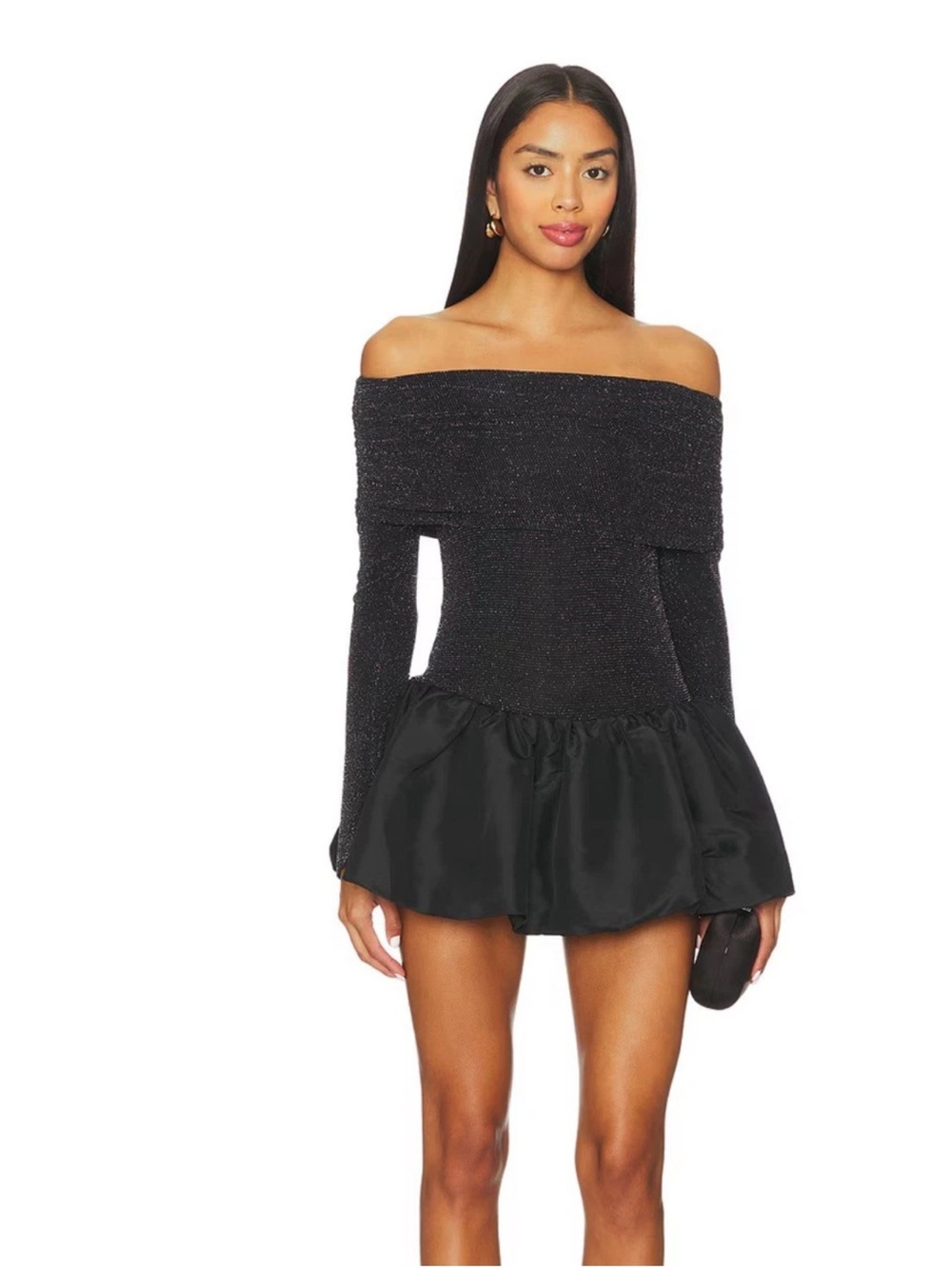 SHOW ME YOUR MUMU CHARLIZE DRESS BLACK SPARKLE WOMENS XL - NEW WITH TAGS